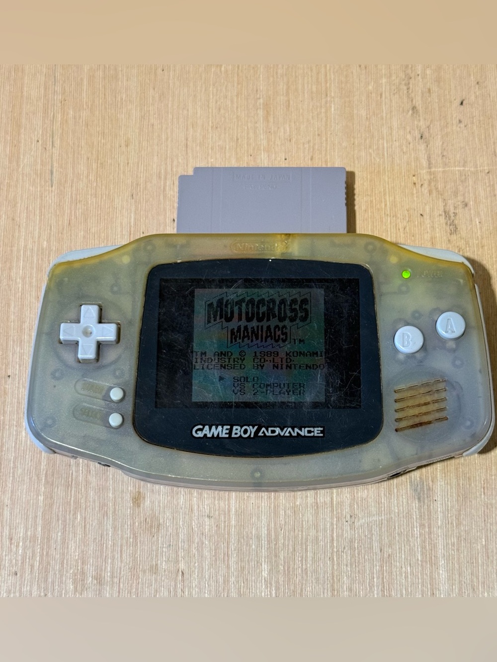 Nintendo Game Boy Advance Console-Clear Glacier Tested Good w/1-Game Read Info!